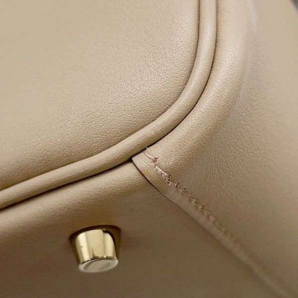 エルメス ハンドバッグ リンディ ミニ ヴェルソ ベージュマルファ/グリミスティ/ゴールド金具 スイフト W刻印 2wayショルダー