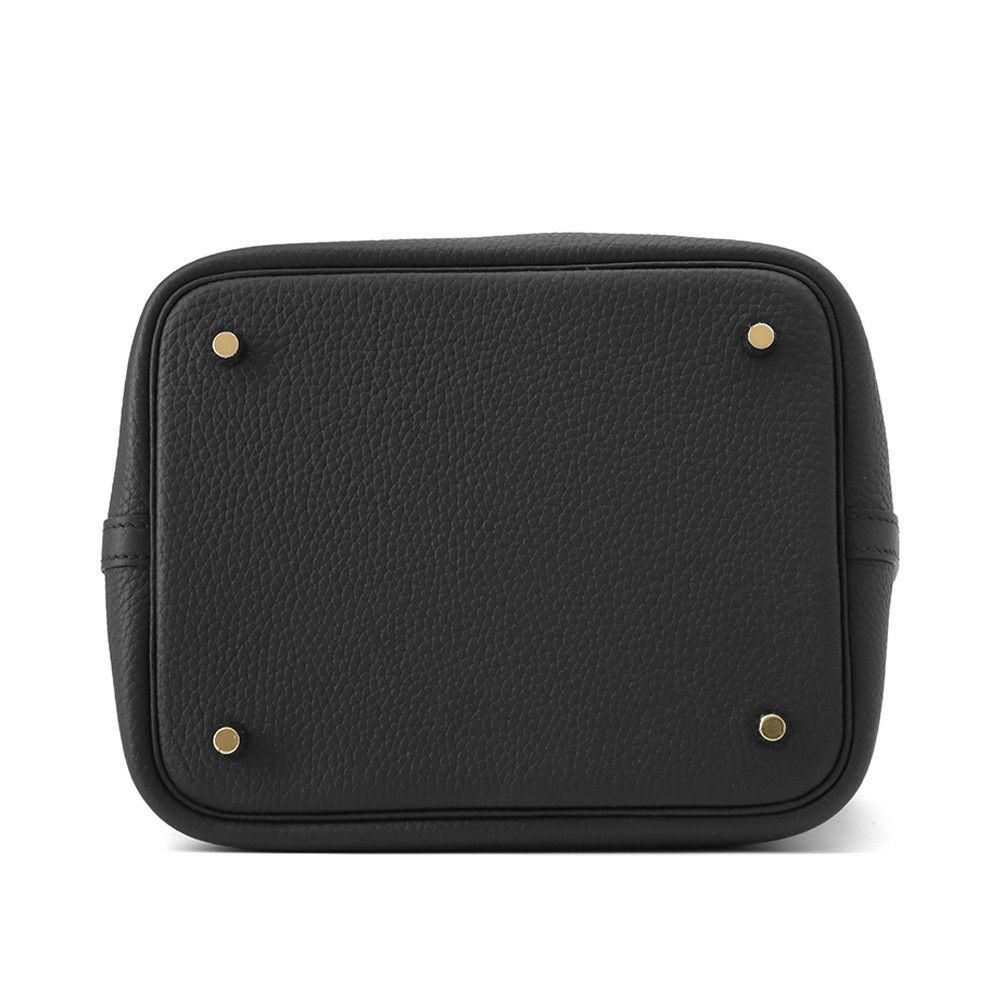 エルメス ハンドバッグ ピコタンロックMM ブラック/ゴールド金具 トリヨンクレマンス K刻印 黒