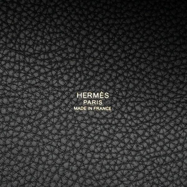エルメス ハンドバッグ ピコタンロックMM ブラック/ゴールド金具 トリヨンクレマンス K刻印 黒