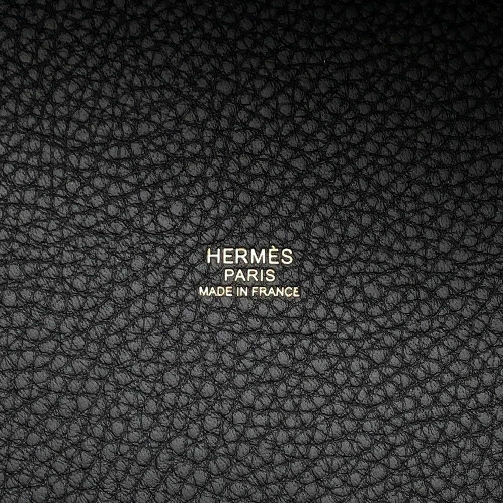 エルメス ハンドバッグ ピコタンロックMM ブラック/ゴールド金具 トリヨンクレマンス K刻印 黒