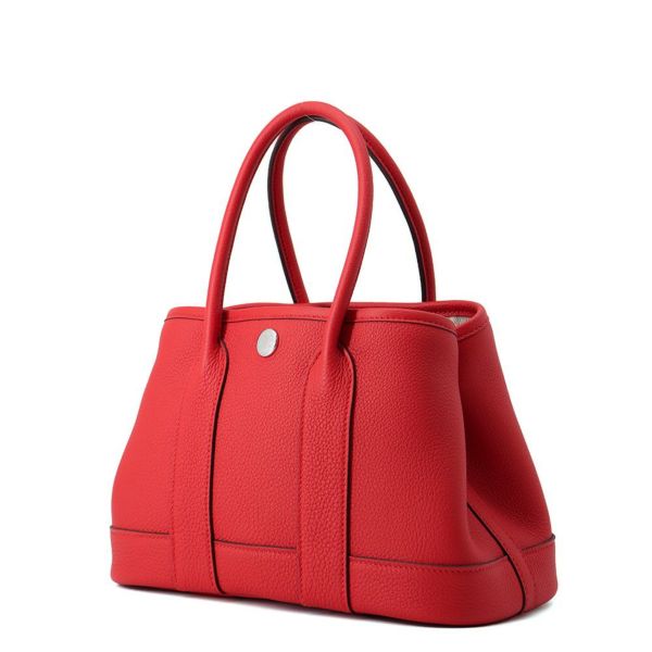 エルメス トートバッグ ネオ・ガーデン 23 ガーデンパーティ ルージュラデュー/シルバー金具 ネゴンダ K刻印