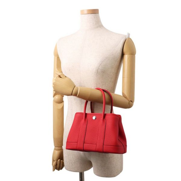 エルメス トートバッグ ネオ・ガーデン 23 ガーデンパーティ ルージュラデュー/シルバー金具 ネゴンダ K刻印