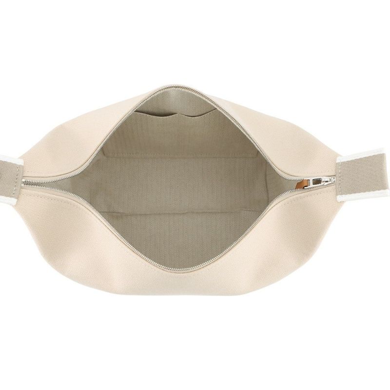 エルメス ポーチ ブリッド・ア・ブラックPM ベージュ/シルバー金具 キャンバス HERMES バッグ 小物入れ