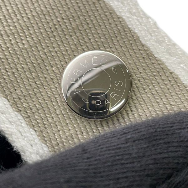 エルメス ポーチ ブリッド・ア・ブラックPM ベージュ/シルバー金具 キャンバス HERMES バッグ 小物入れ