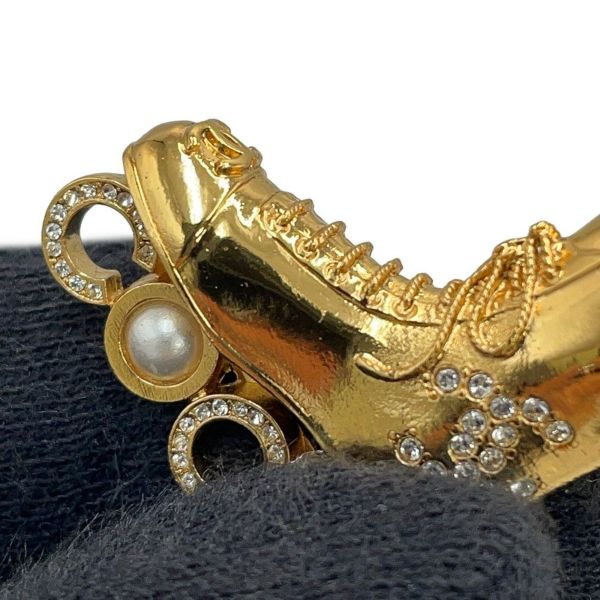 シャネル ピアス ココマーク ローラースケート ラインストーン メタル フェイクパール CHANEL アクセサリー