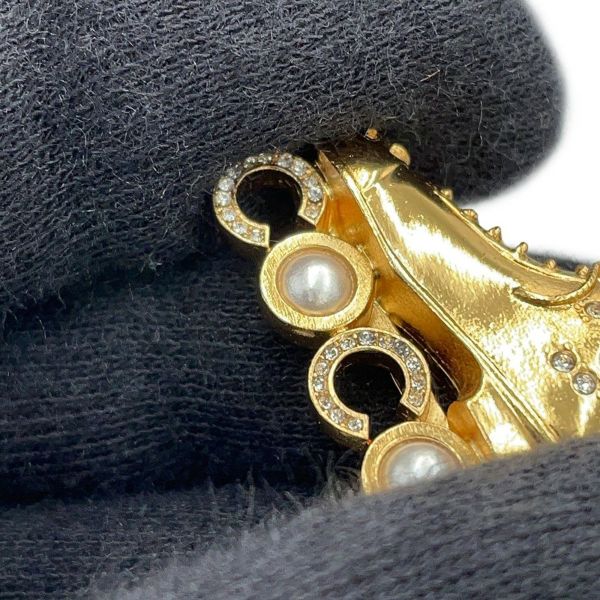 シャネル ピアス ココマーク ローラースケート ラインストーン メタル フェイクパール CHANEL アクセサリー
