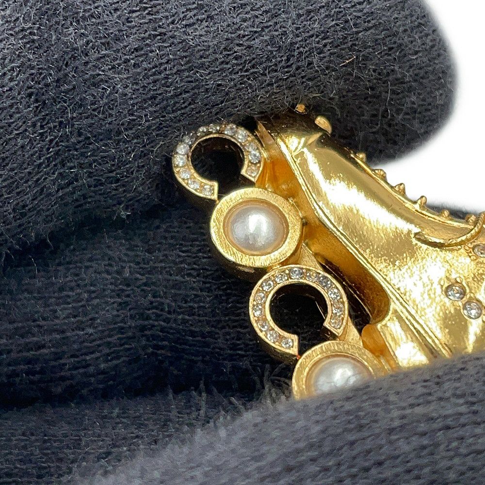 シャネル ピアス ココマーク ローラースケート ラインストーン メタル フェイクパール CHANEL アクセサリー