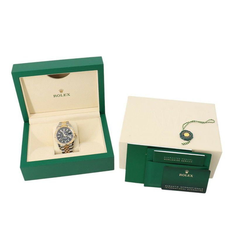 ロレックス スカイドゥエラー 336933 SS/K18イエローゴールド コンビ 腕時計 ウォッチ 黒文字盤