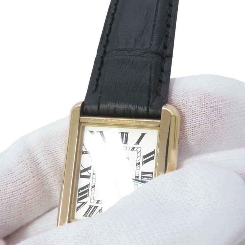 カルティエ タンクソロ SM W5200002 K18イエローゴールド/SS Cartier 腕時計 ウォッチ クォーツ シルバー文字盤