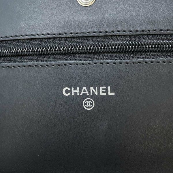 シャネル チェーンウォレット ココマーク キャビアスキン A48654 CHANEL チェーンショルダーバッグ 財布 黒