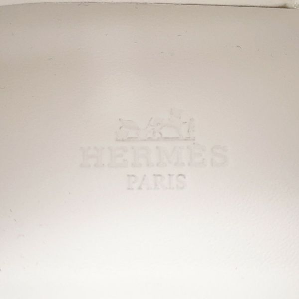 エルメス スニーカー リフト ニット カーフレザー レディースサイズ36.5 HERMES 靴 白