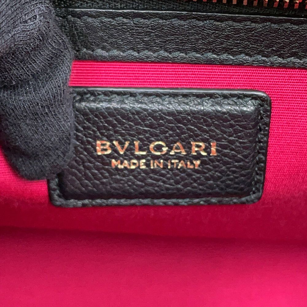 ブルガリ ハンドバッグ ブルガリブルガリ アルバ レザー BVLGARI 2way 黒 白