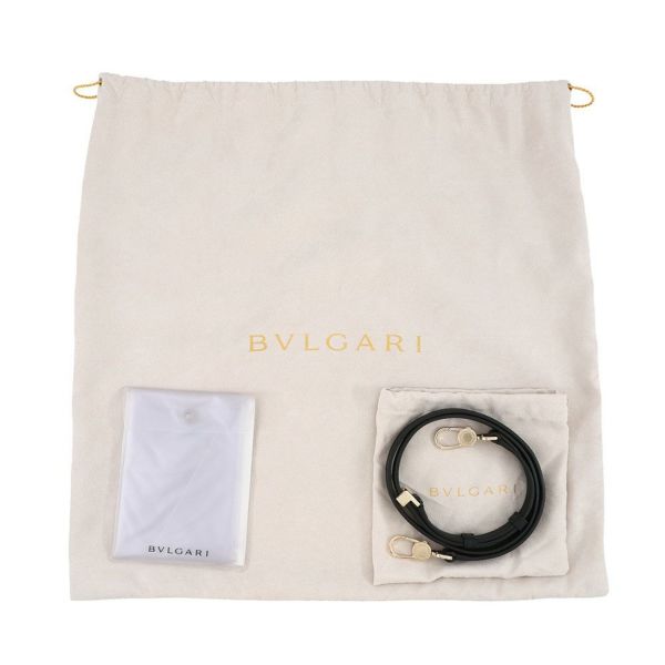 ブルガリ ハンドバッグ ブルガリブルガリ アルバ レザー BVLGARI 2way 黒 白