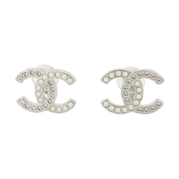 シャネル イヤリング ココマーク フェイクパール ラインストーン B25 B ABD478 CHANEL アクセサリー