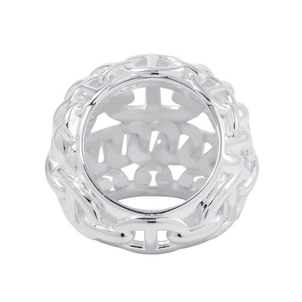 エルメス リング シェーヌダンクル マルチチェーンTGM Enchainee SV925シルバー リングサイズ56 HERMES 指輪