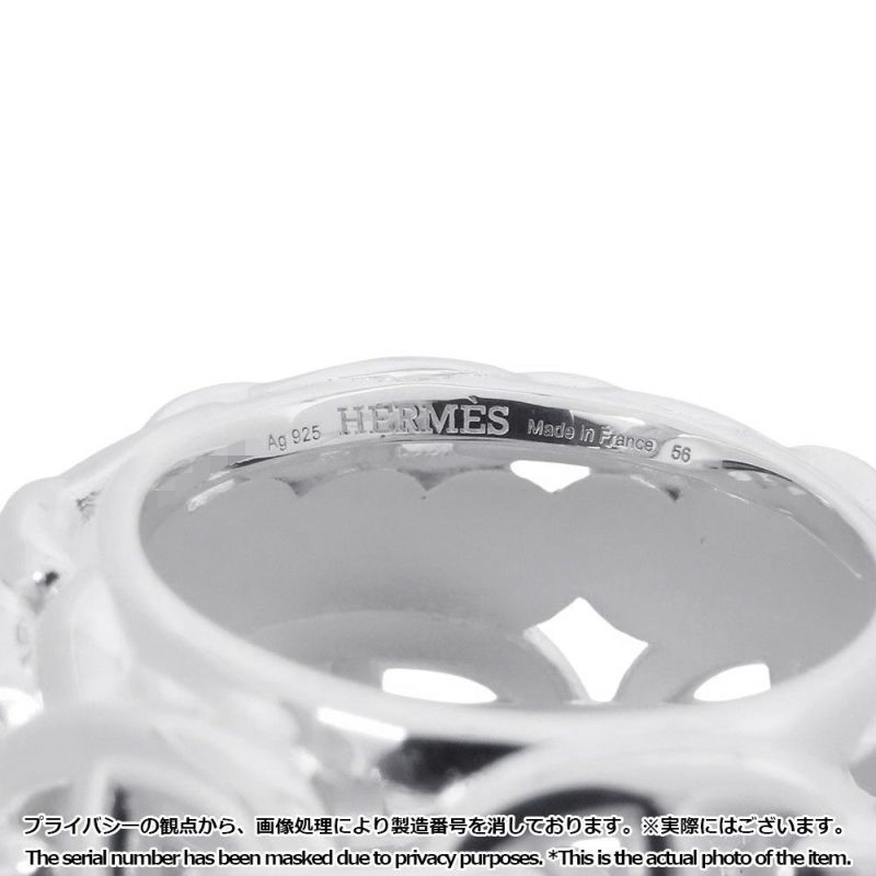 エルメス リング シェーヌダンクル マルチチェーンTGM Enchainee SV925シルバー リングサイズ56 HERMES 指輪