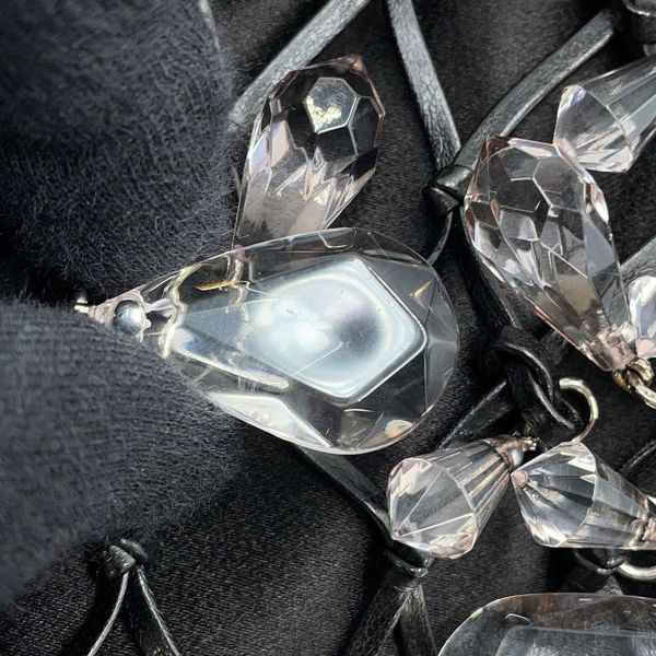 プラダ チェーンショルダーバッグ ビジュー 巾着バッグ サテン PRADA 黒