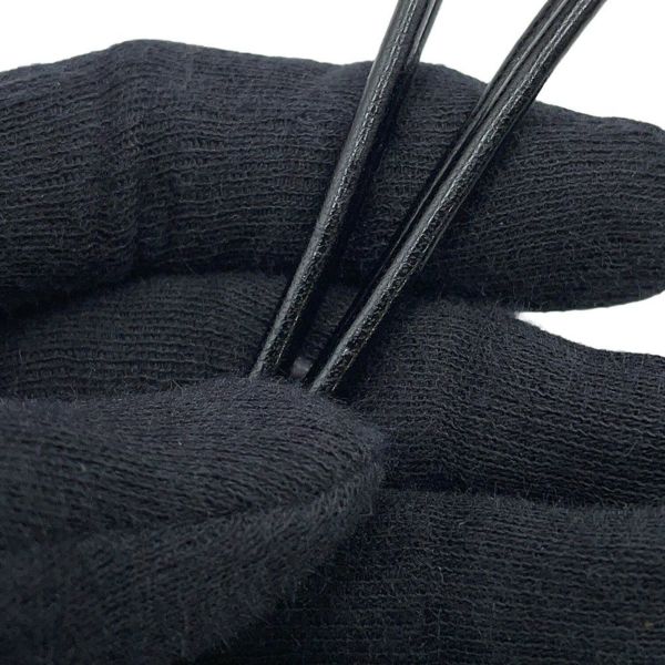 プラダ チェーンショルダーバッグ ビジュー 巾着バッグ サテン PRADA 黒