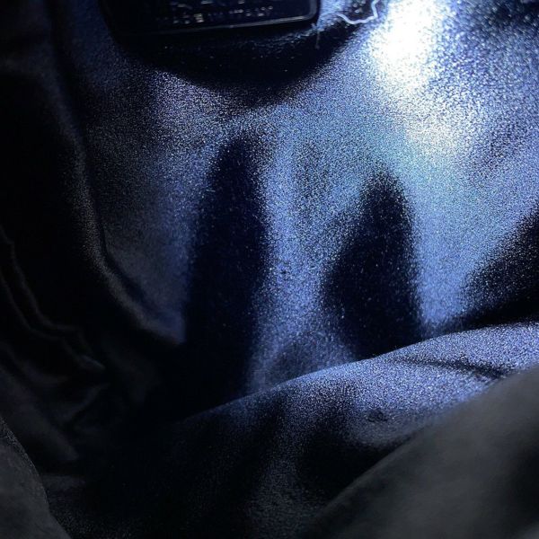 プラダ チェーンショルダーバッグ ビジュー 巾着バッグ サテン PRADA 黒