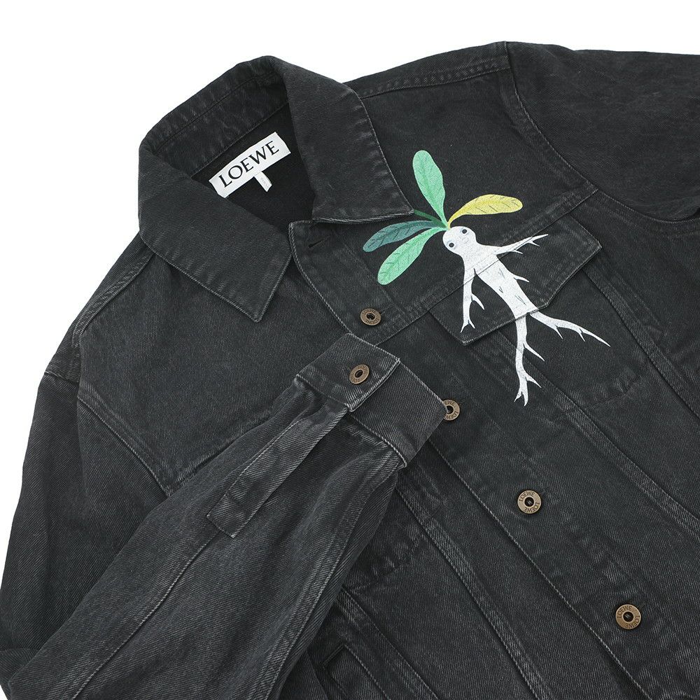 ロエベ ジャケット SUNA FUJITAコラボ マンドラゴラ デニムジャケット メンズサイズ44 H526Y50W15 アウター 黒