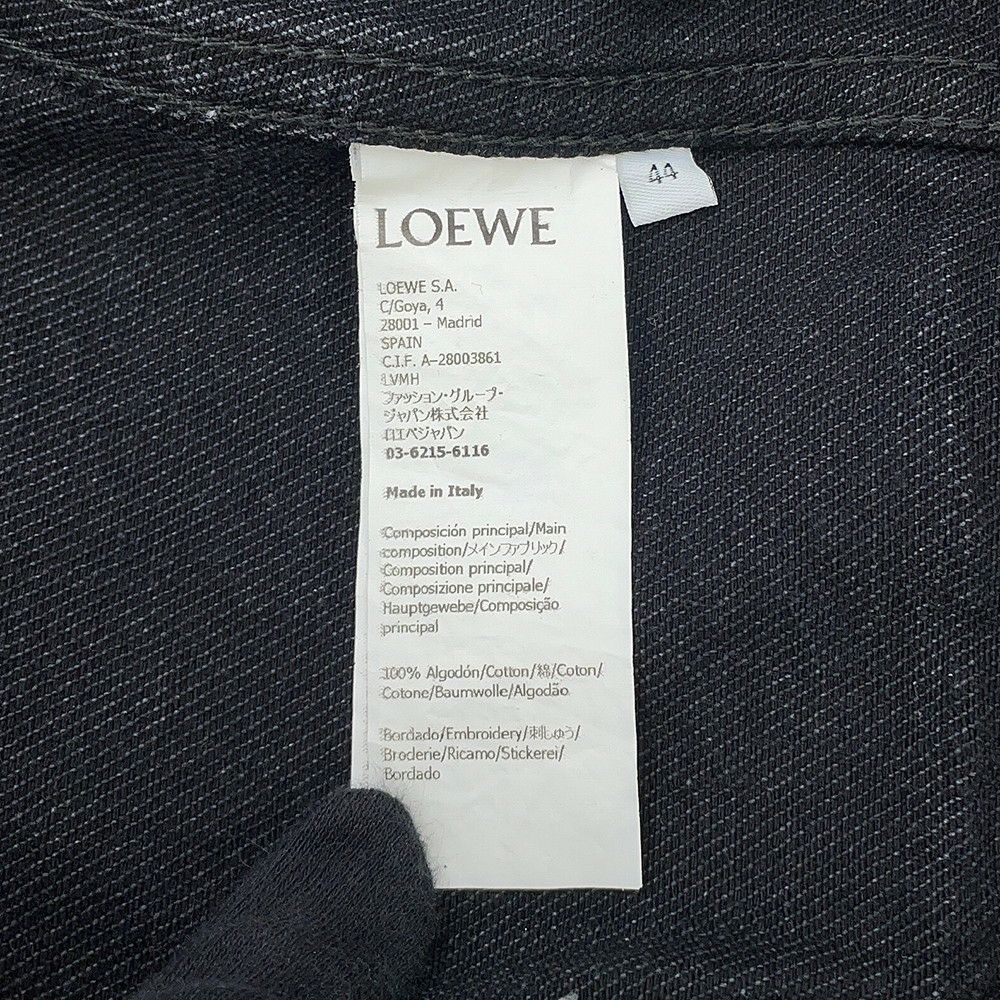 ロエベ ジャケット SUNA FUJITAコラボ マンドラゴラ デニムジャケット メンズサイズ44 H526Y50W15 アウター 黒