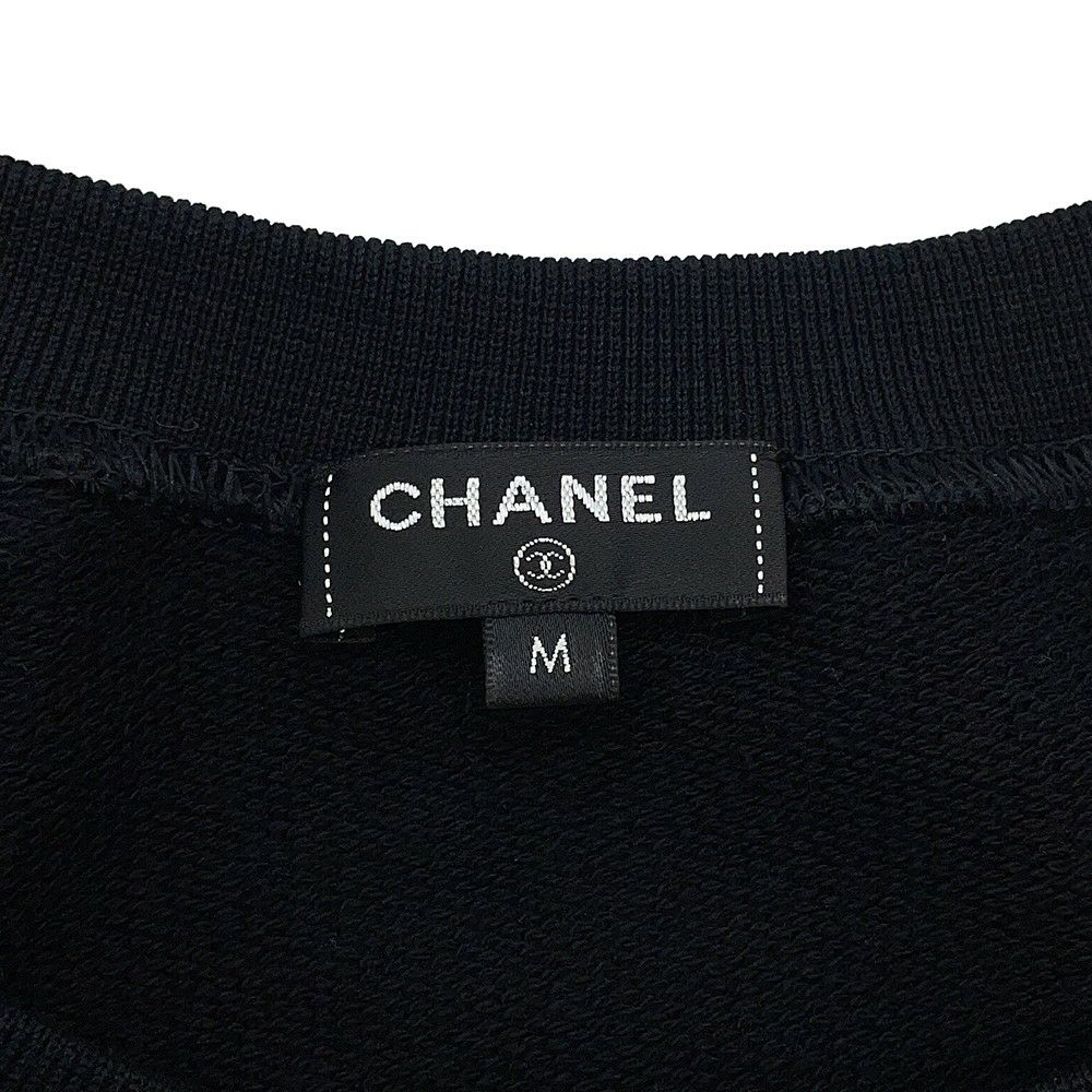シャネル 半袖Tシャツ スウェット ココマーク  ラグランスリーブ レディースサイズM P57840 CHANEL アパレル 黒