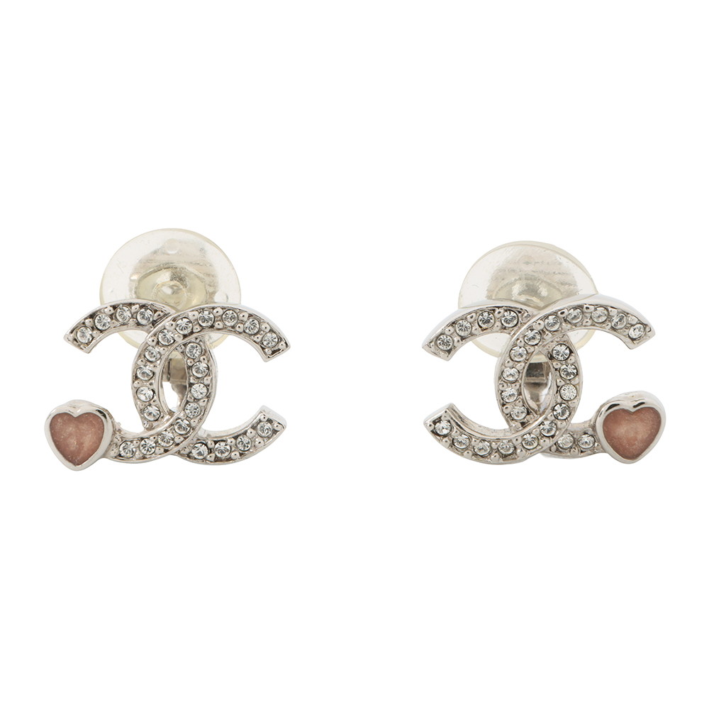 シャネル イヤリング ココマーク ラインストーン ハート C25 P ABF526 CHANEL アクセサリー