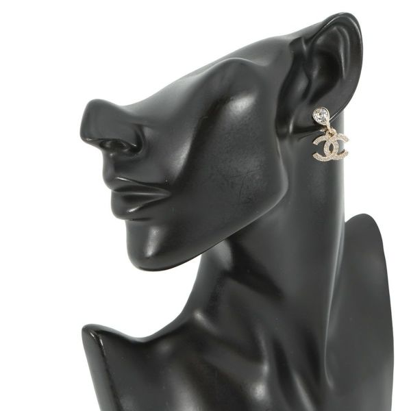 シャネル イヤリング ココマーク ドロップ  ラインストーン F25 A ABG192 CHANEL アクセサリー