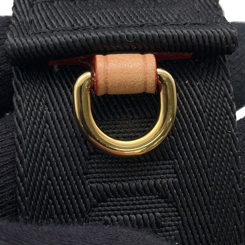 ルイヴィトン ショルダーストラップ モノグラム コインケース付き 幅4cm J02493 LOUIS VUITTON ヴィトン ポーチ付き 黒