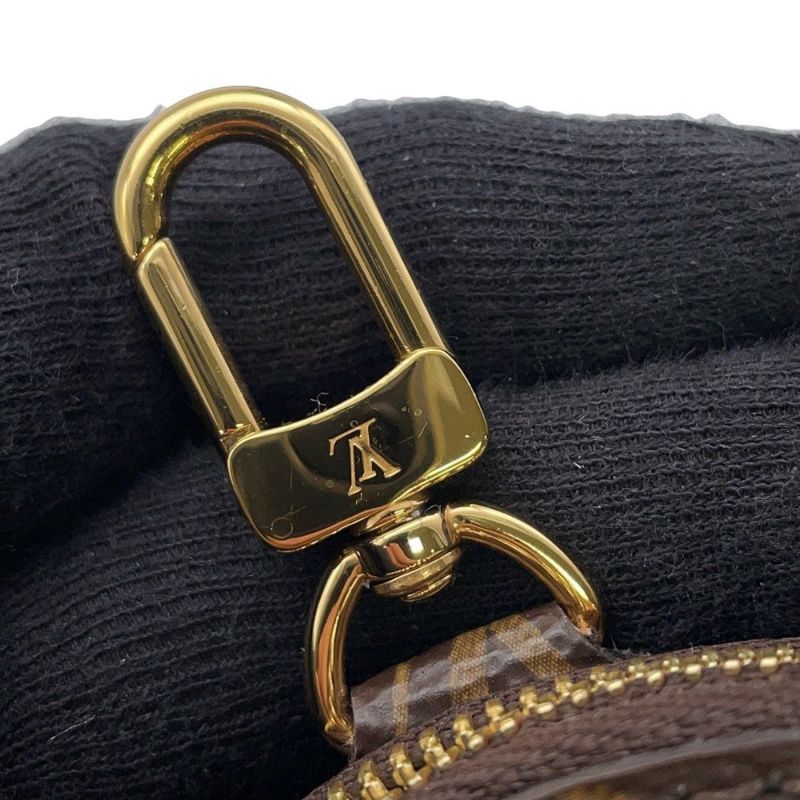 ルイヴィトン ショルダーストラップ モノグラム コインケース付き 幅4cm J02493 LOUIS VUITTON ヴィトン ポーチ付き 黒
