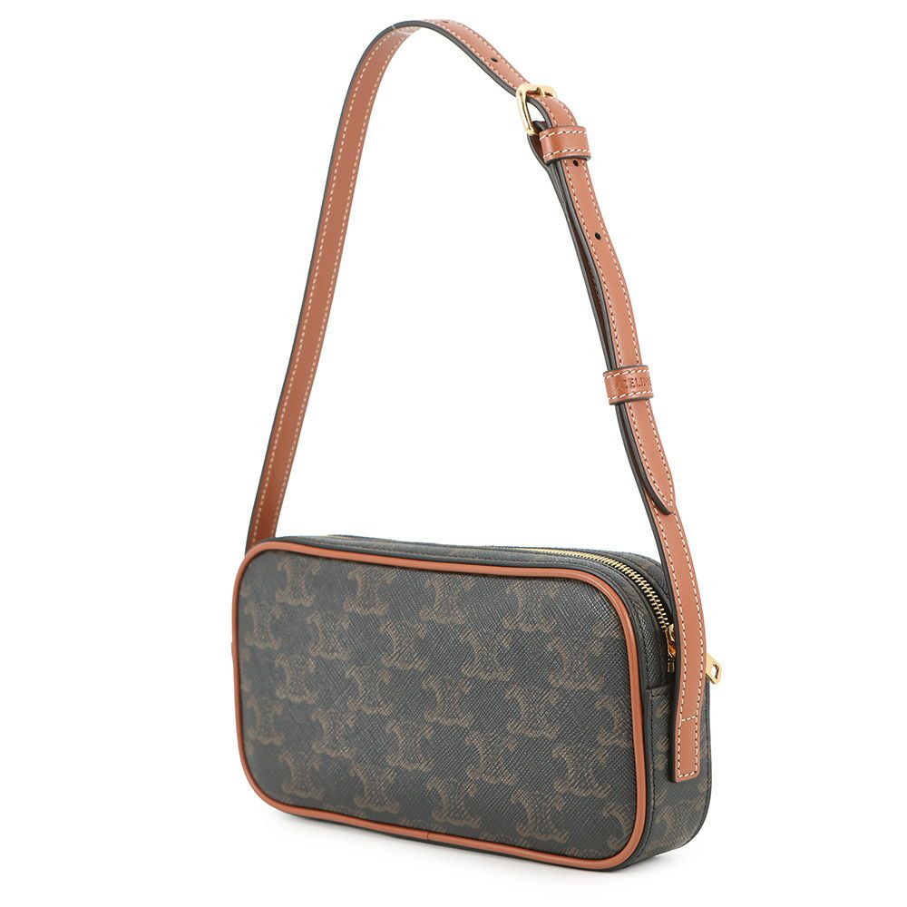 セリーヌ ショルダーバッグ トリオンフ ミニカメラ 刺繍 PVC レザー 10J582 CELINE バッグ