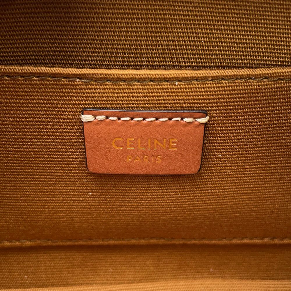 セリーヌ ショルダーバッグ トリオンフ ミニカメラ 刺繍 PVC レザー 10J582 CELINE バッグ