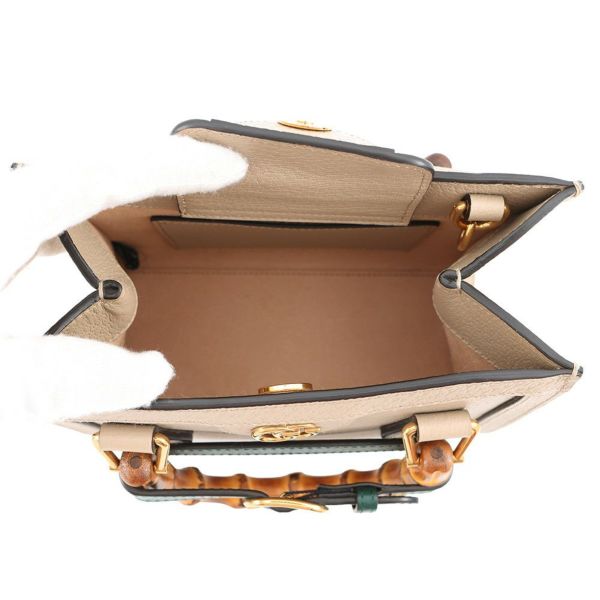 グッチ ハンドバッグ ダイアナ ミニトートバッグ バンブー レザー 702732 GUCCI 2way ショルダーバッグ