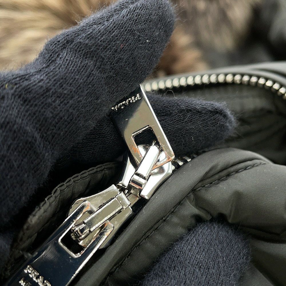 プラダ ダウンコート ブルーフォックスファー レディースサイズ36S 290696 PRADA ダウンジャケット