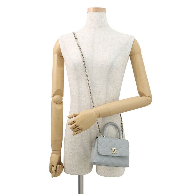 シャネル ハンドバッグ マトラッセ ココハンドル ミニミニ キャビアスキン AP4244 2wayチェーンショルダー