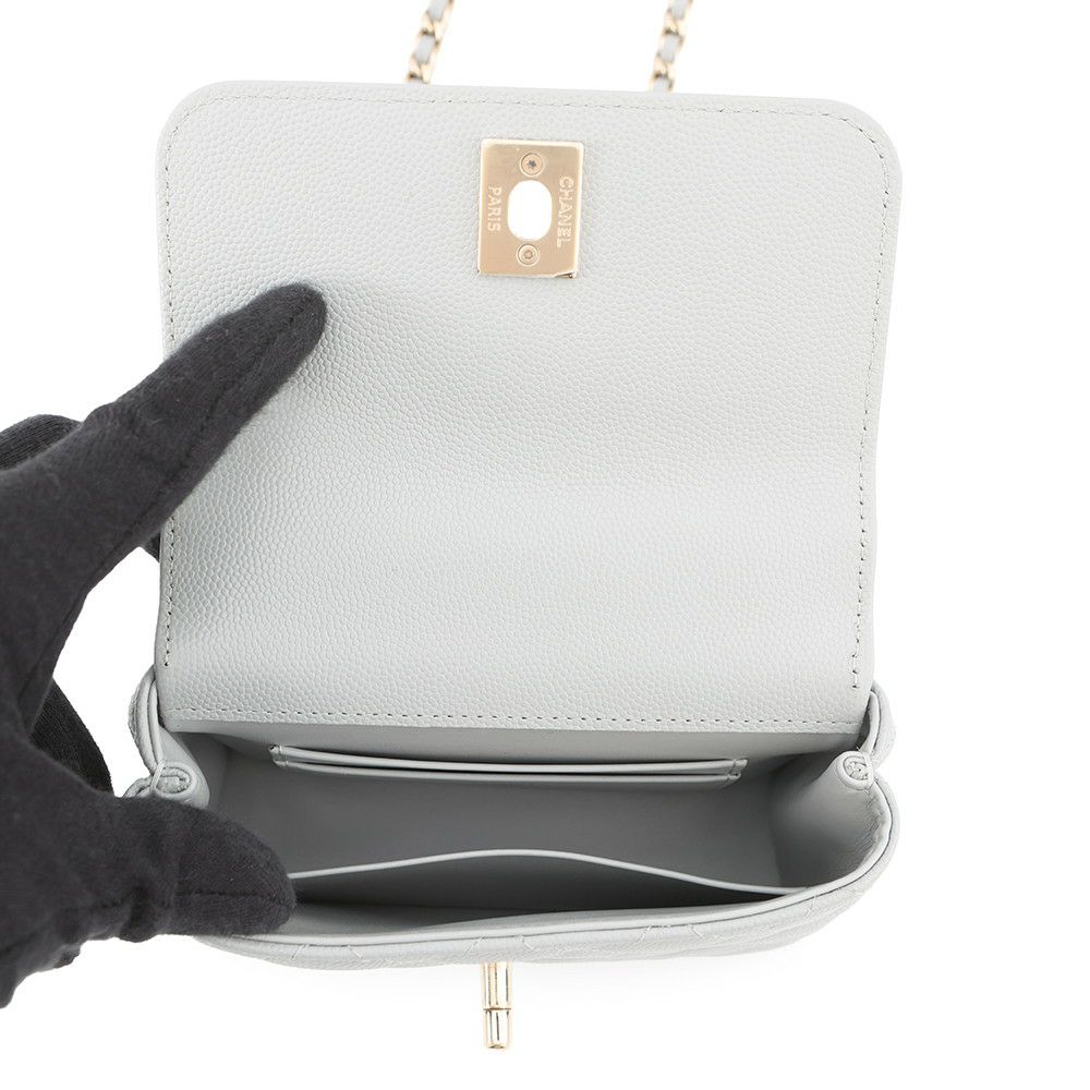 シャネル ハンドバッグ マトラッセ ココハンドル ミニミニ キャビアスキン AP4244 2wayチェーンショルダー