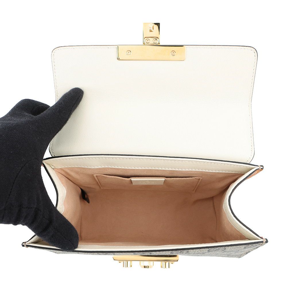 グッチ チェーンショルダーバッグ GGスプリーム/レザー パドロック スモール 409487 Wチェーンショルダー