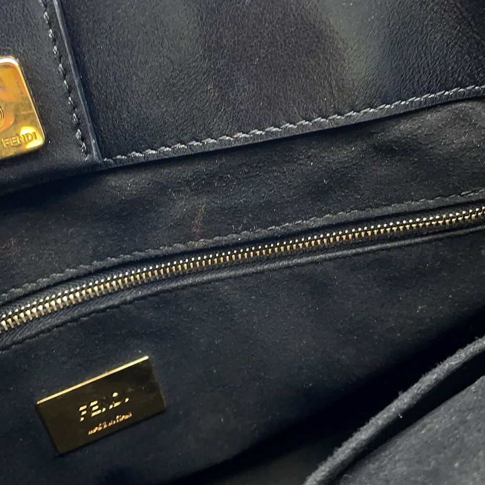 フェンディ ハンドバッグ セレリア FF トート スモール レザー 8BH367 2way FENDI ショルダーバッグ 黒