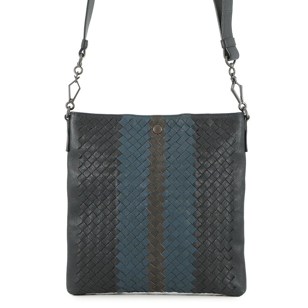 ボッテガヴェネタ ショルダーバッグ イントレチャート クラブ フュメ メッセンジャーバッグ 387302 BOTTEGA VENETA 黒