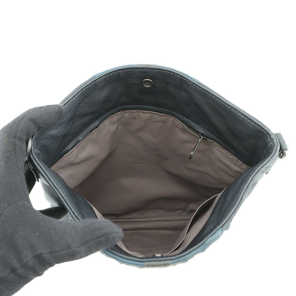 ボッテガヴェネタ ショルダーバッグ イントレチャート クラブ フュメ メッセンジャーバッグ 387302 BOTTEGA VENETA 黒