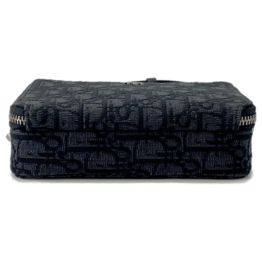 クリスチャン・ディオール ショルダーバッグ オブリーク ジャカード ジップポーチ キャンバス 2OBBC119YSE Christian Dior 黒