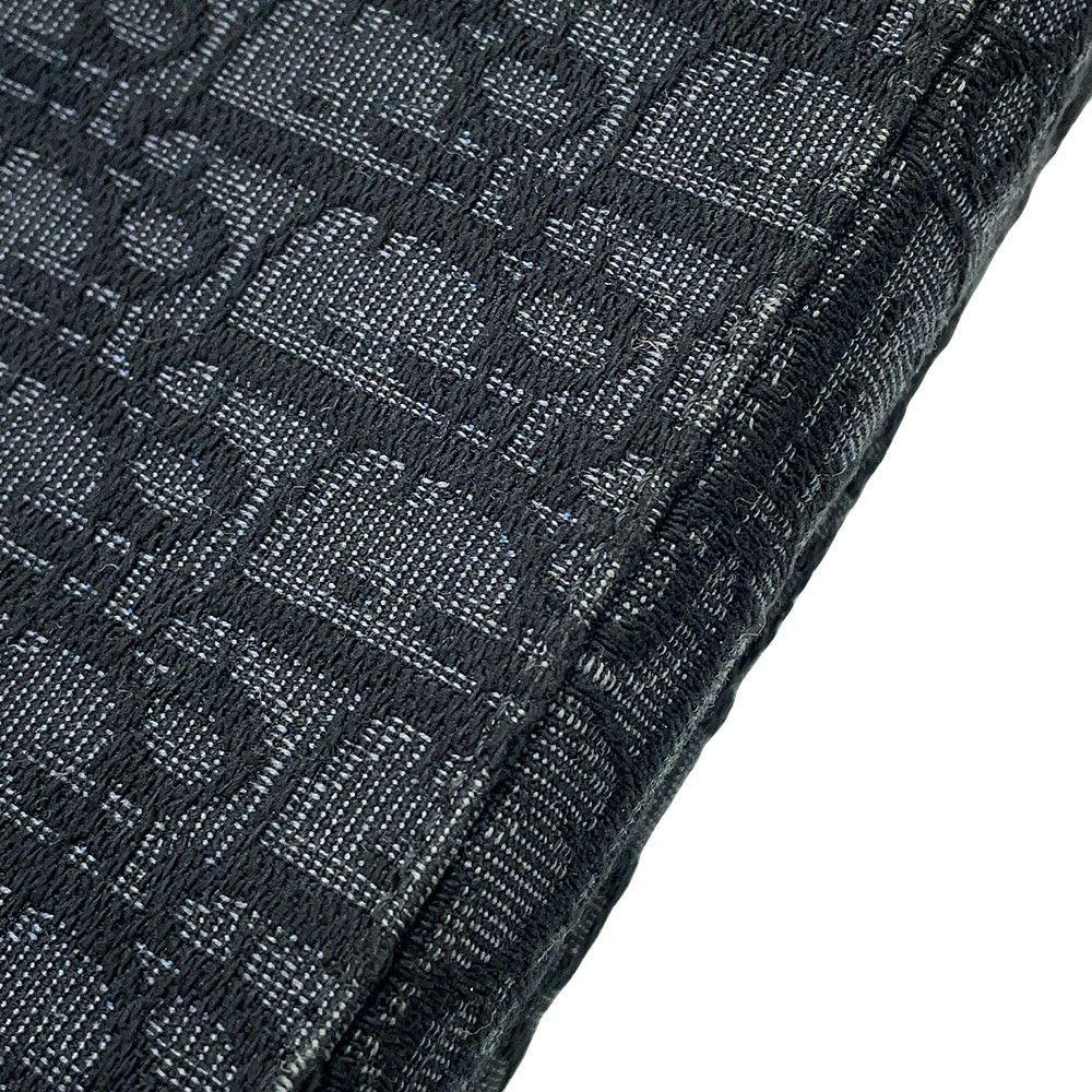 クリスチャン・ディオール ショルダーバッグ オブリーク ジャカード ジップポーチ キャンバス 2OBBC119YSE Christian Dior 黒