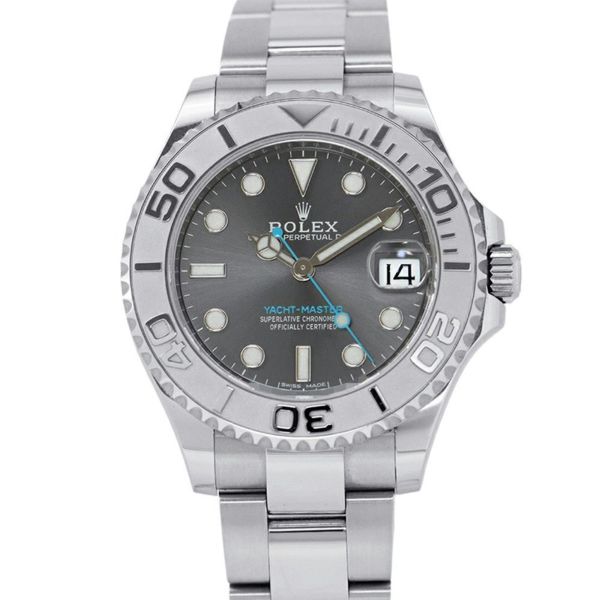 ロレックス ヨットマスター ダークロジウム SS/プラチナ950 ランダムシリアル ルーレット 268622 ROLEX 腕時計 スレート文字盤
