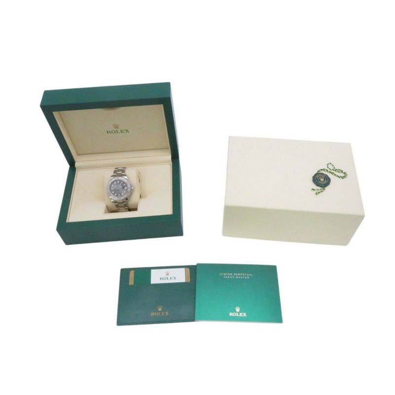 ロレックス ヨットマスター ダークロジウム SS/プラチナ950 ランダムシリアル ルーレット 268622 ROLEX 腕時計 スレート文字盤