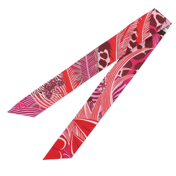 エルメス スカーフ ツイリー ジャガー ケツァール AGUAR QUETZAL HERMES シルクツイル