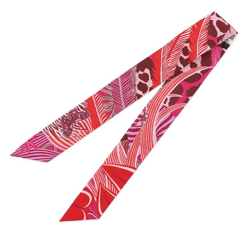 エルメス スカーフ ツイリー ジャガー ケツァール AGUAR QUETZAL HERMES シルクツイル