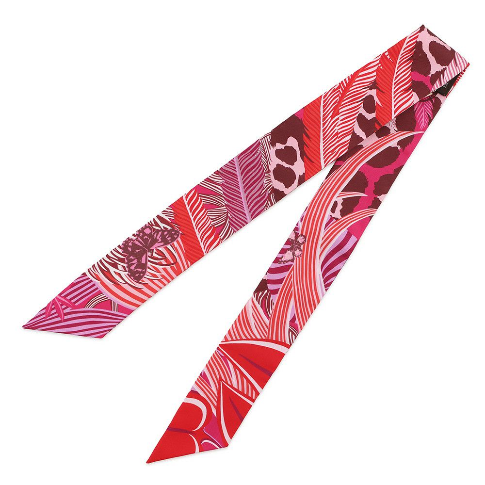 エルメス スカーフ ツイリー ジャガー ケツァール JAGUAR QUETZAL HERMES シルクツイル