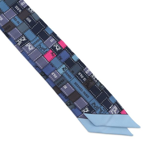 エルメス スカーフ ツイリー ボルデュック・チェック Bolduc au Carre HERMES シルクツイル 2019年秋冬