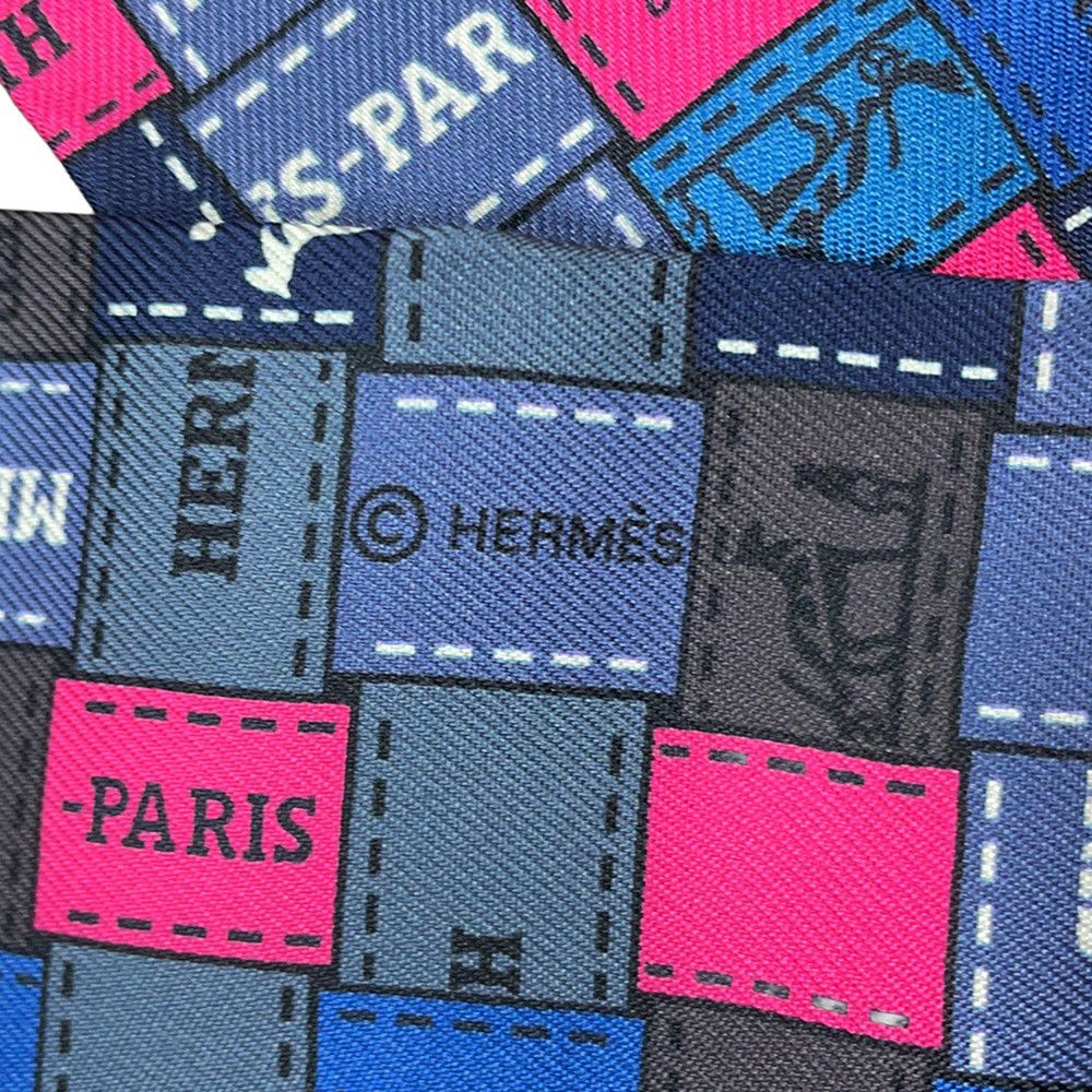 エルメス スカーフ ツイリー ボルデュック・チェック Bolduc au Carre HERMES シルクツイル 2019年秋冬
