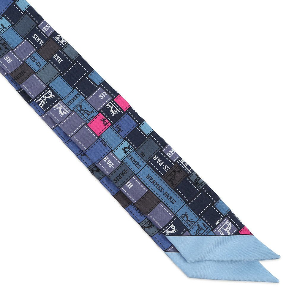 エルメス スカーフ ツイリー ボルデュック・チェック Bolduc au Carre HERMES シルクツイル 2019年秋冬